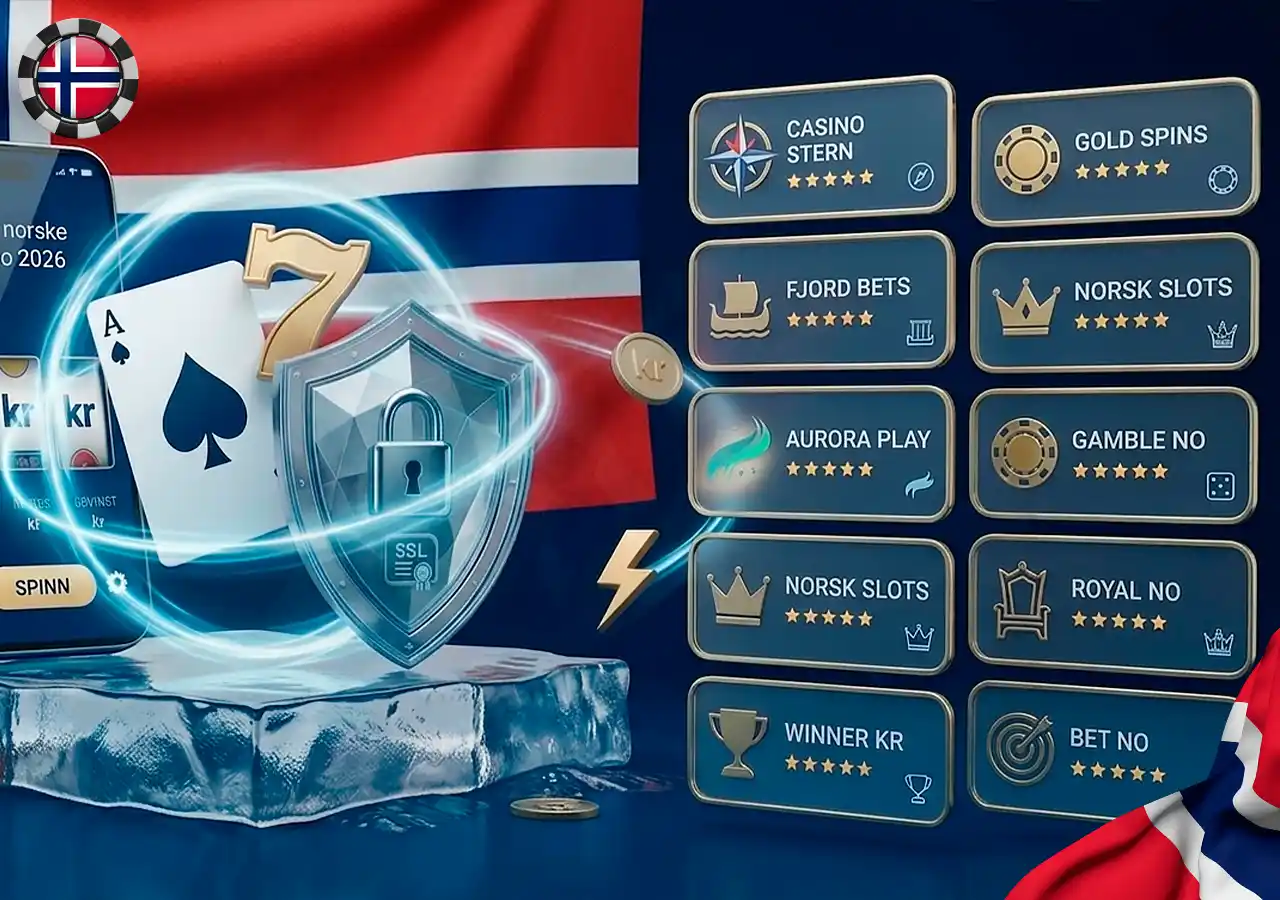 Oppdatert toppliste over de beste norske nettcasinoene i år.